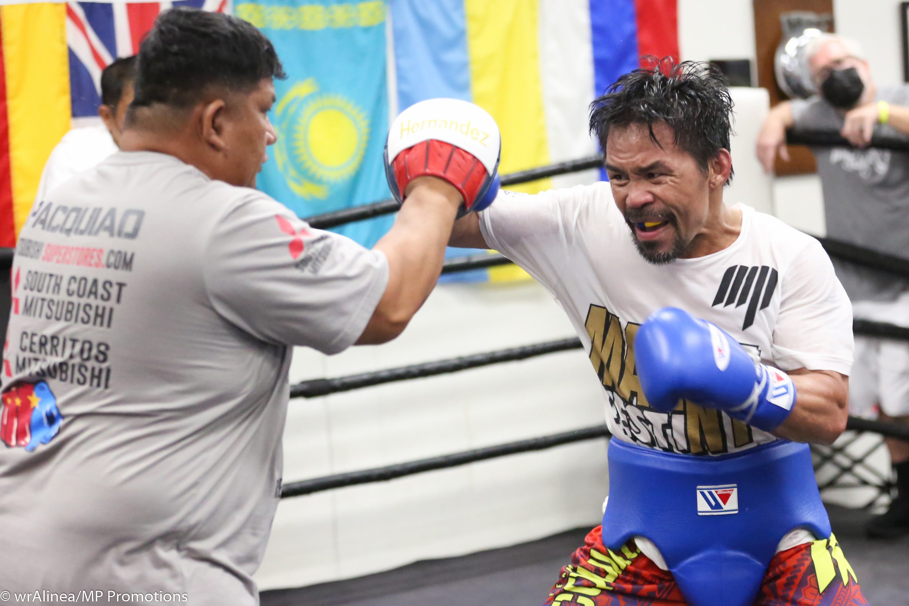 Pacquiao spars 12 rounds, does 31 overall in training for Spence