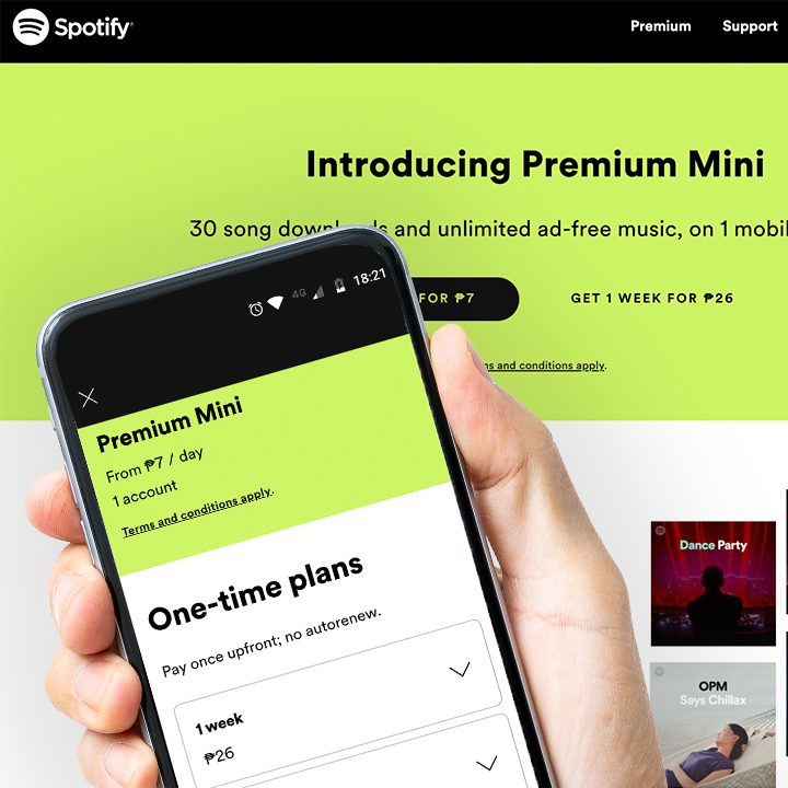 Spotify launches 7-peso daily and 26-peso weekly subscription tiers in PH
