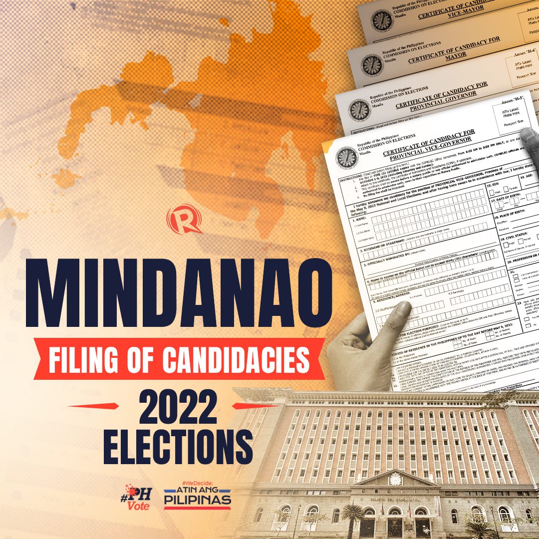 LIVE UPDATES: Filing of certificates of candidacy for local positions in Mindanao – 2022 PH elections