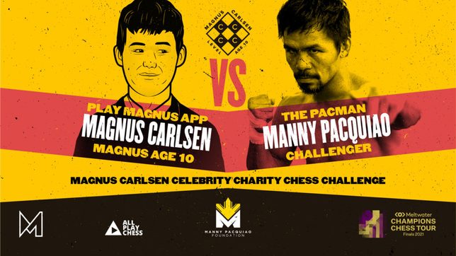 Pacquiao takes on 10-year-old version of Carlsen in celebrity chess challenge