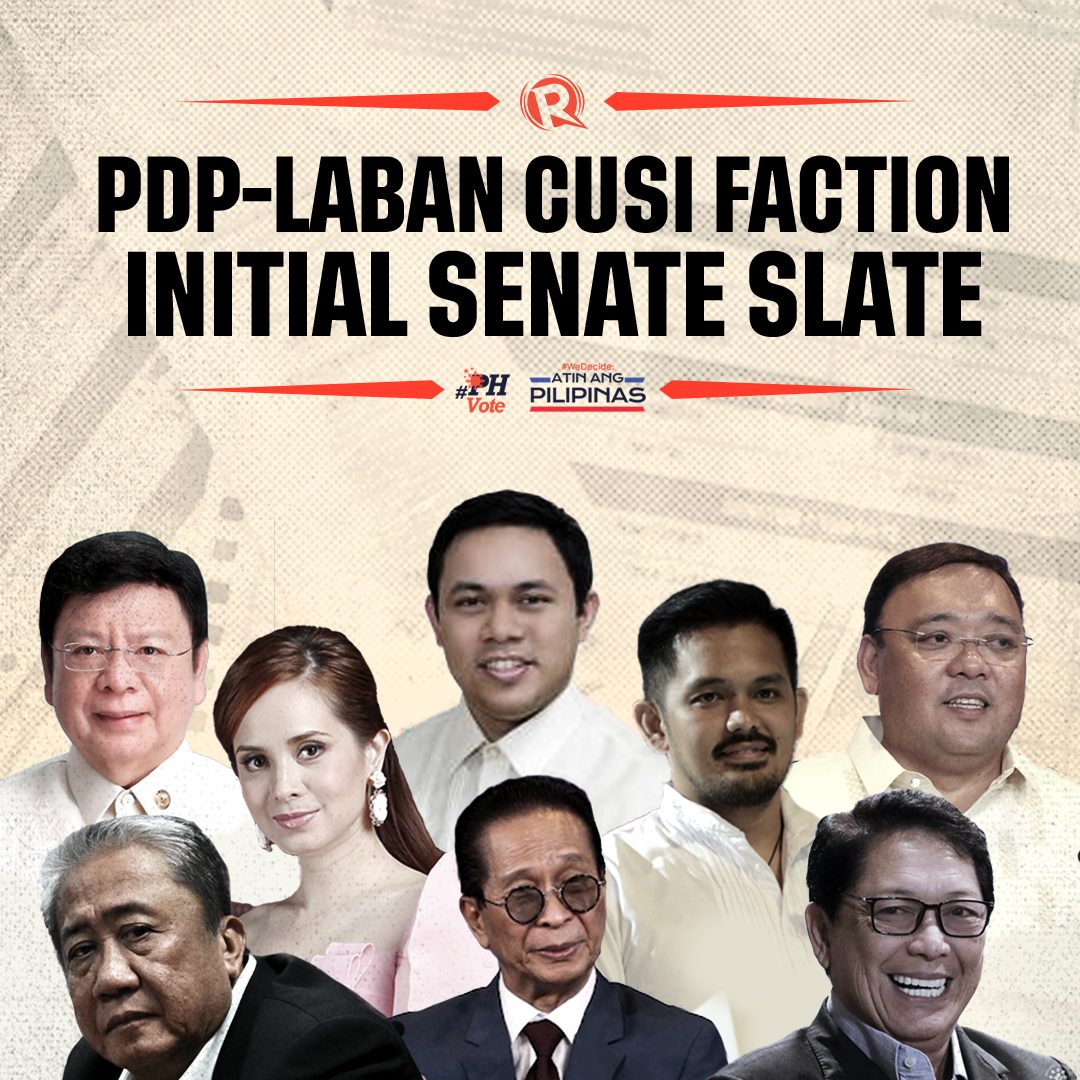 LIST: PDP-Laban Cusi faction’s initial Senate slate for 2022