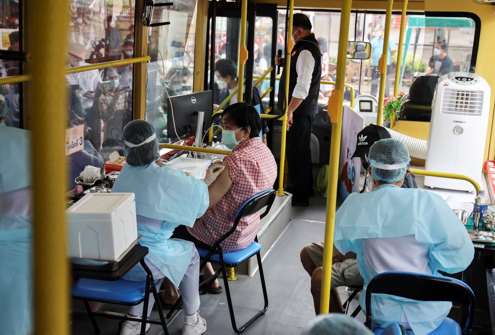 All aboard! Thai bus brings vaccines to Bangkok’s vulnerable