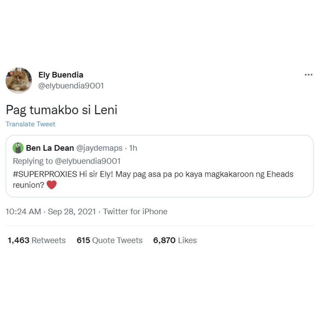 Ely Buendia tweets Eheads reunion possible ‘Pag tumakbo si Leni’
