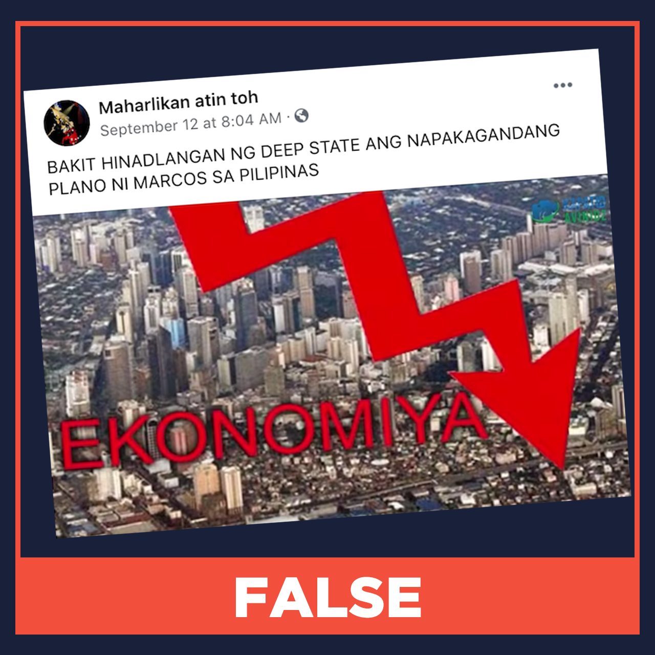 FALSE: PH economy crashed in 1983 due to US sanctions
