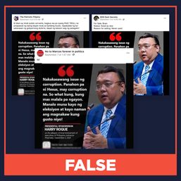 FALSE: Roque says win elections first, then you can steal