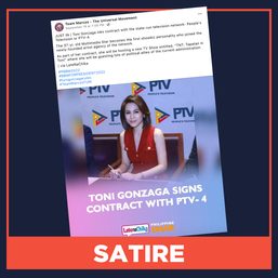 SATIRE: Toni Gonzaga signs with PTV-4