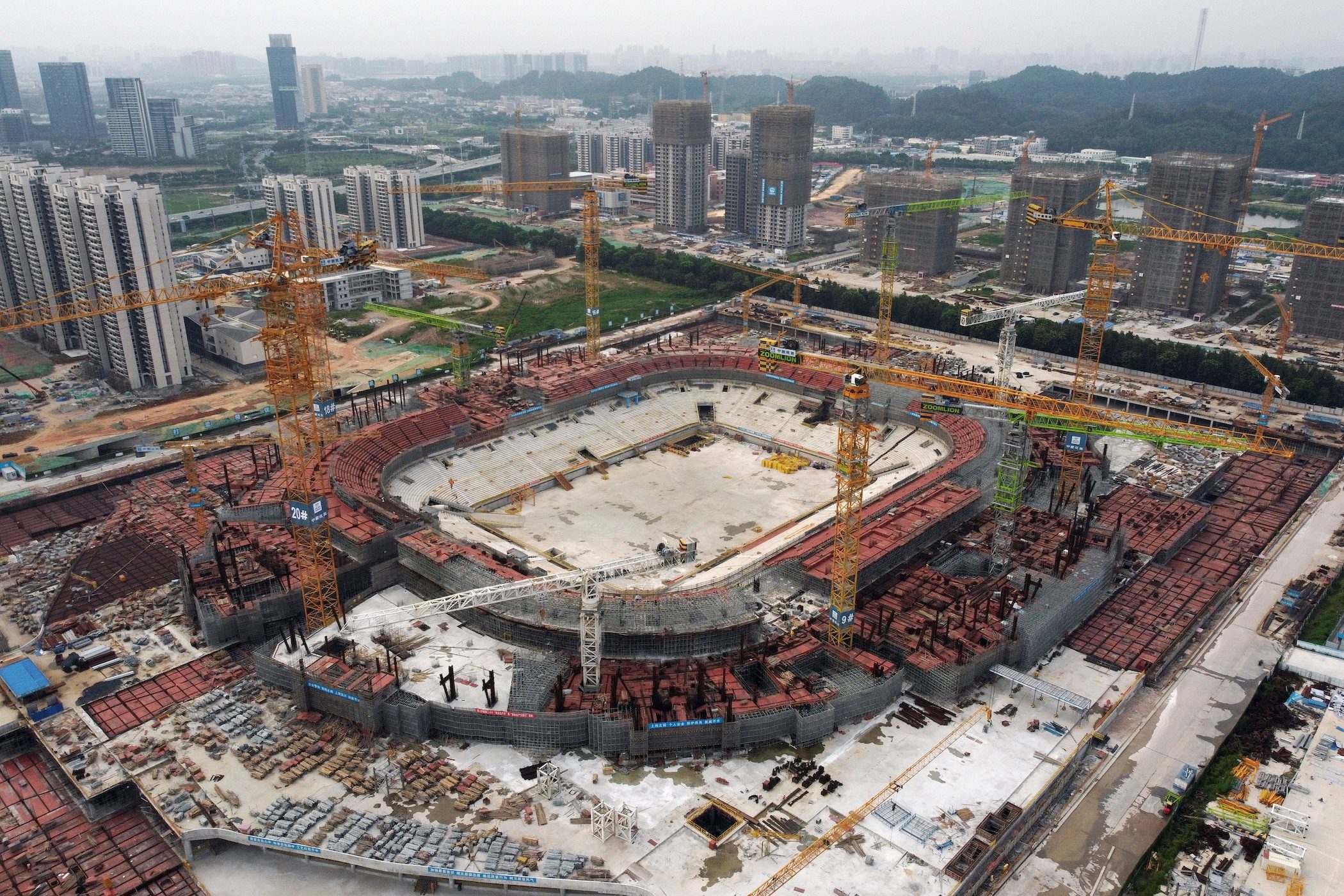 China Evergrande says stadium construction proceeding as planned