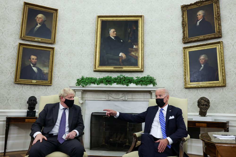 Biden, UK’s Johnson talk trade and trains in White House meeting