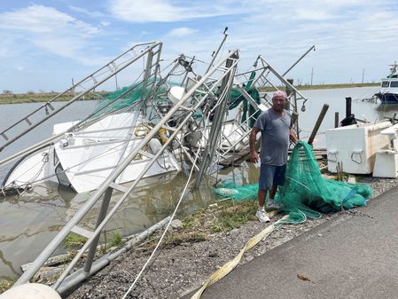 Louisiana shrimpers ‘try and survive’ after Ida sinks boats, destroys homes