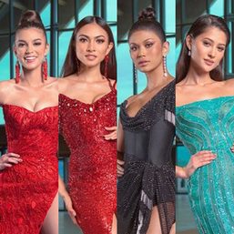 Who designed the prelims evening gowns of the Miss Universe PH 2021 finalists?