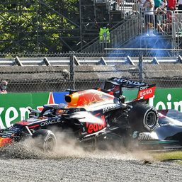 Hamilton and Verstappen collide and crash out of Italian GP