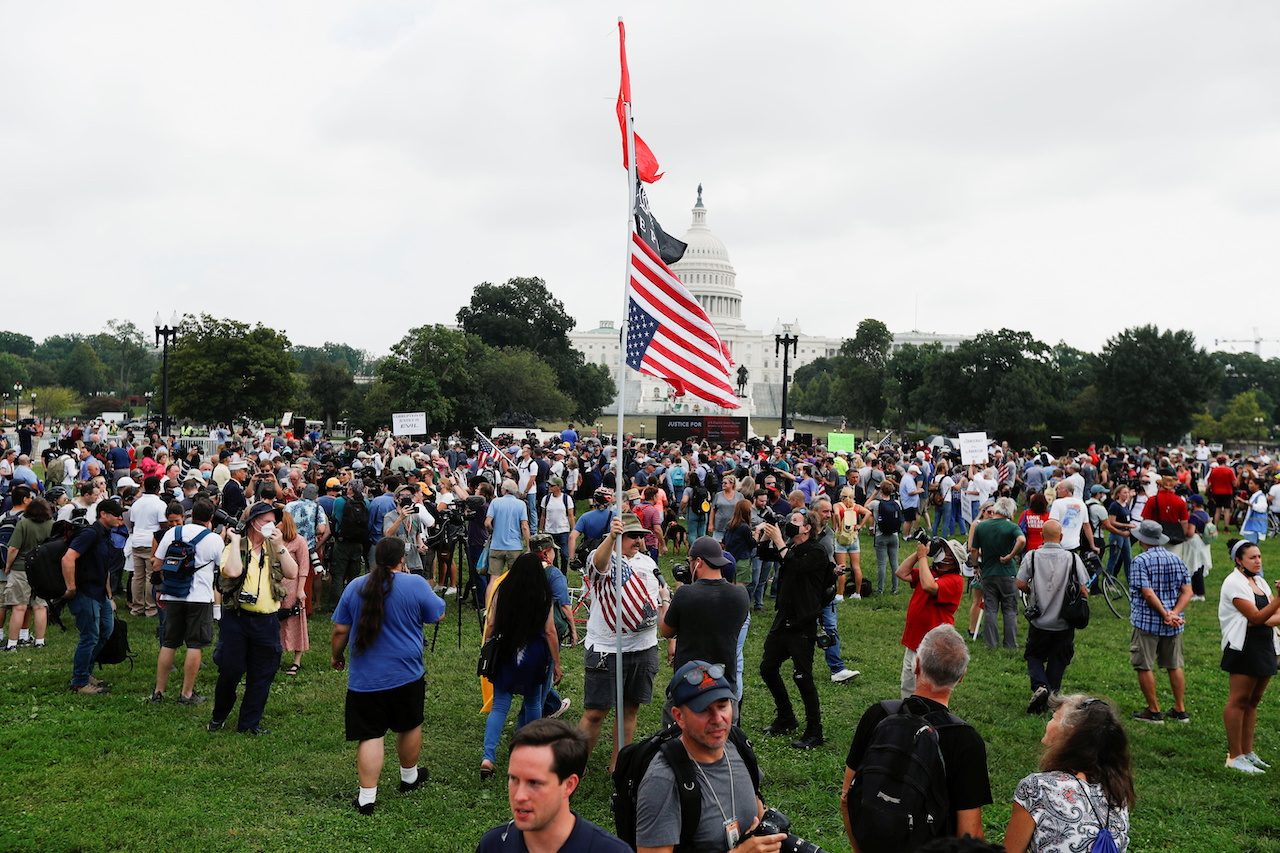 Amid high security, small pro-Trump crowd rallies at US Capitol
