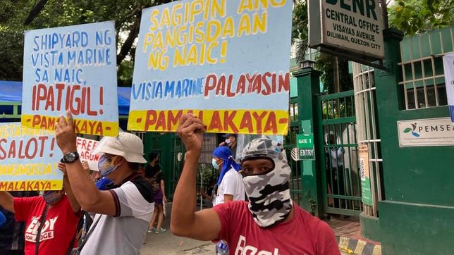 Cavite town fisherfolk seek suspension of shipyard operations