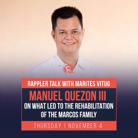 Rappler Talk: Manuel Quezon III on what led to the rehabilitation of the Marcos family