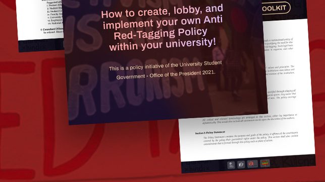 Do you want an anti-red tagging policy in your campus? Check out DLSU USG’s toolkit