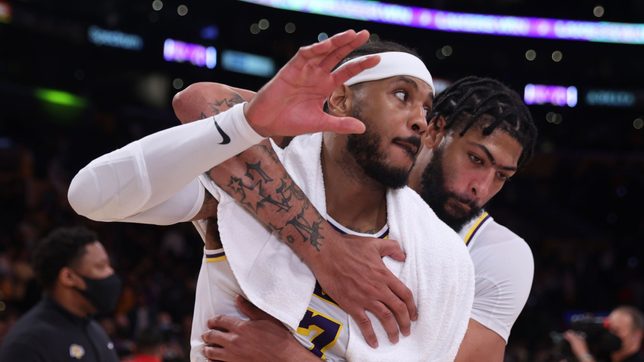Carmelo Anthony moves up in all-time scoring list as Lakers notch 1st win