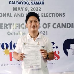 Son of slain Calbayog mayor Aquino runs for vice mayor