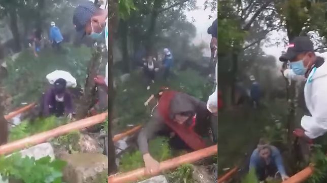 Negros Occidental town disaster team rescues 20 visitors trapped by landslide