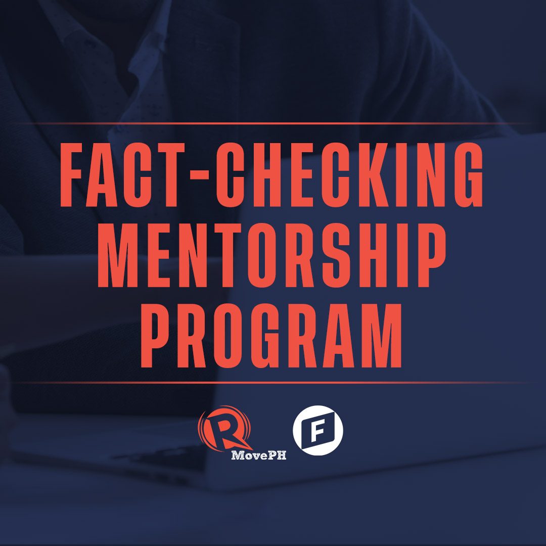 Want to level up your fact-checking skills? Join Rappler’s mentorship program for 2021