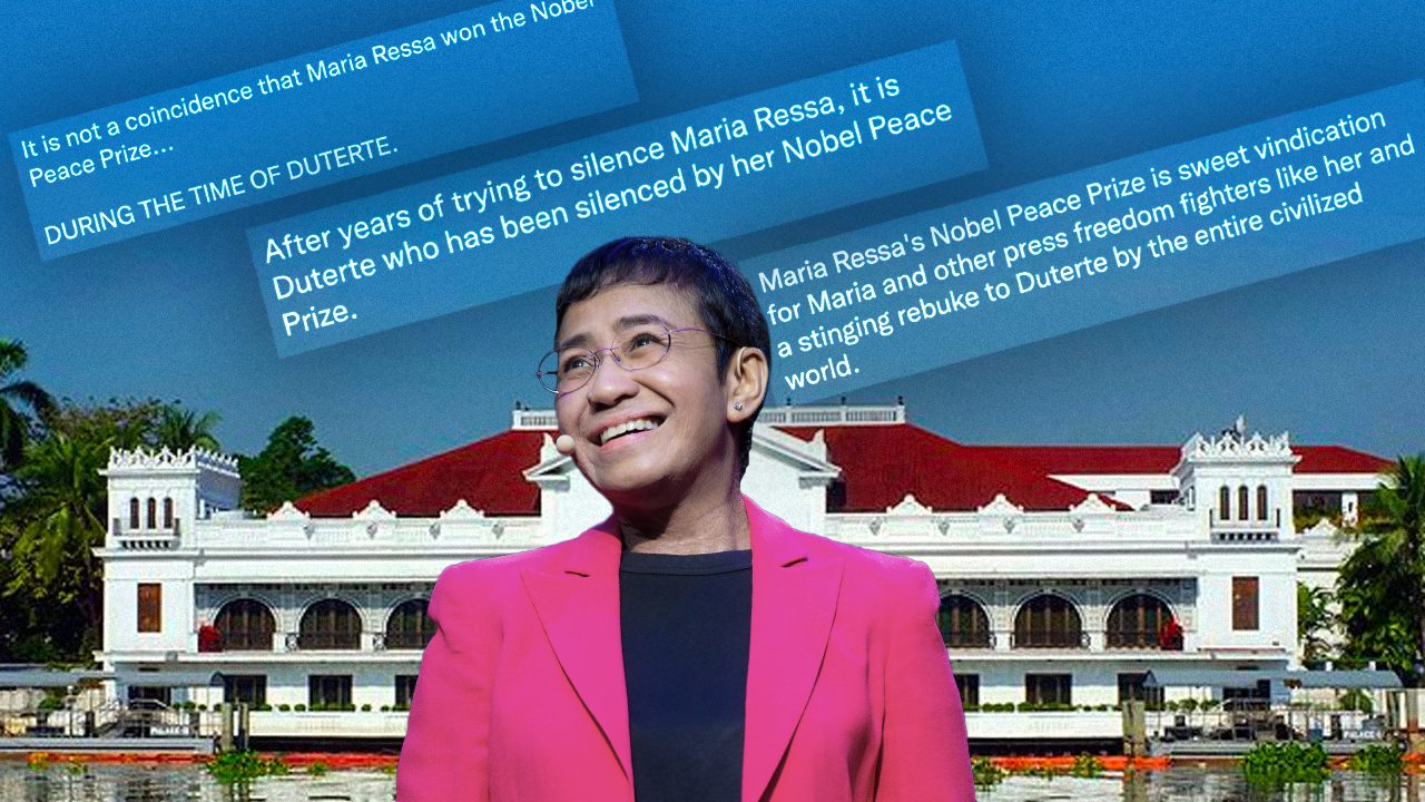 Why is Malacañang silent over Maria Ressa’s historic Nobel Prize? Netizens offer answers
