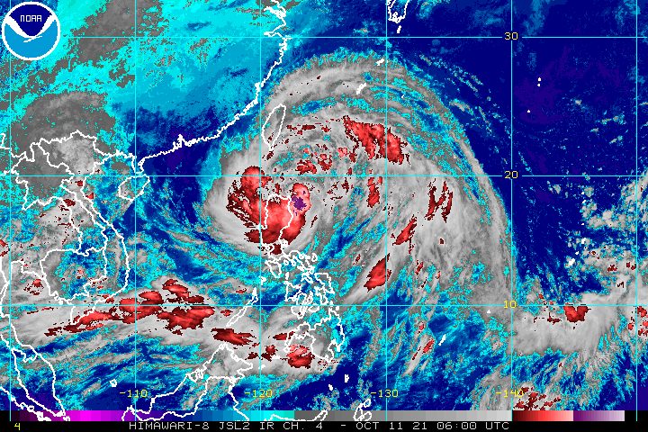 Severe Tropical Storm Maring bringing torrential rain to Northern Luzon