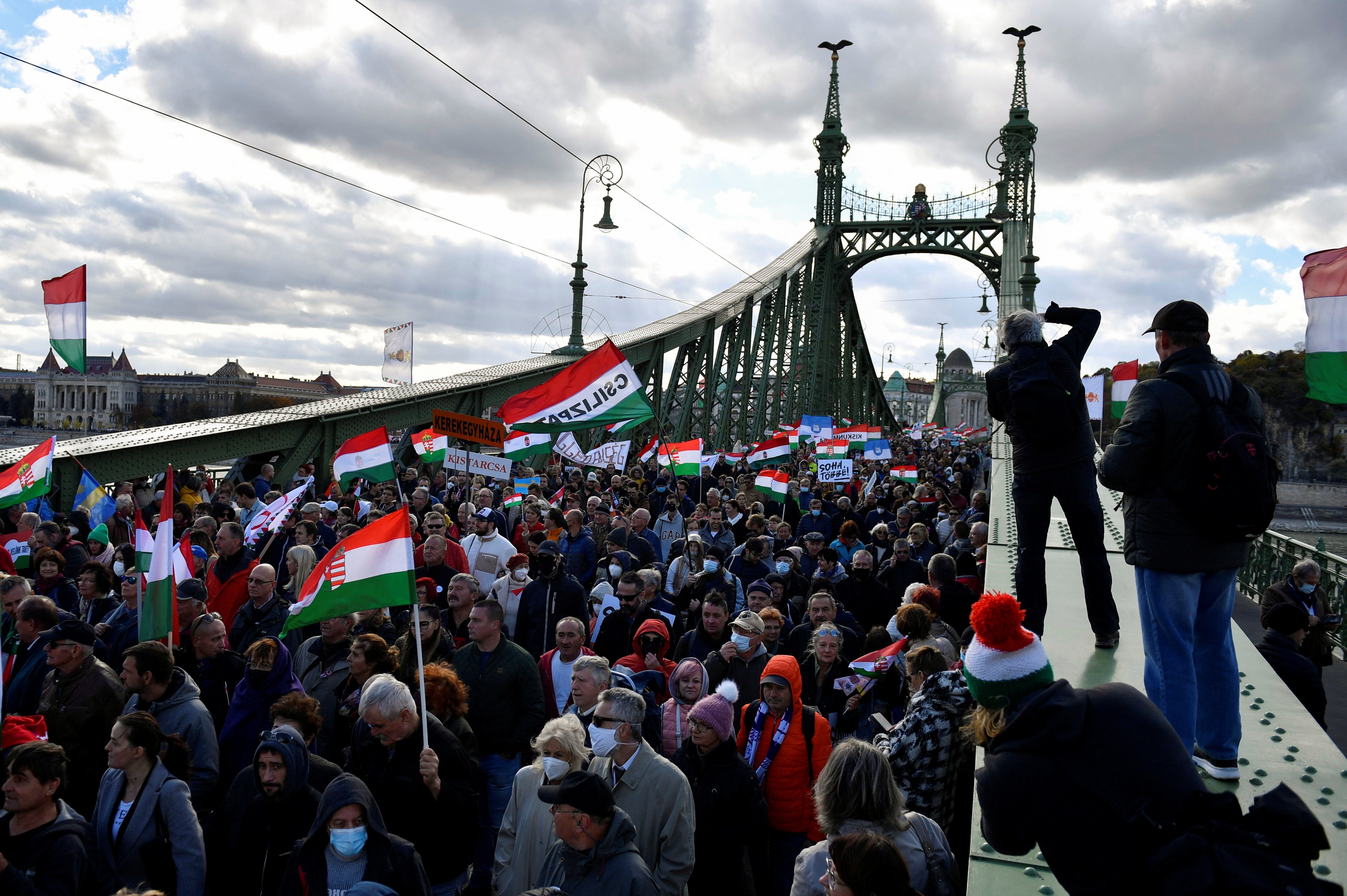 Budapest hosts rival political rallies as Hungary’s 2022 election race heats up
