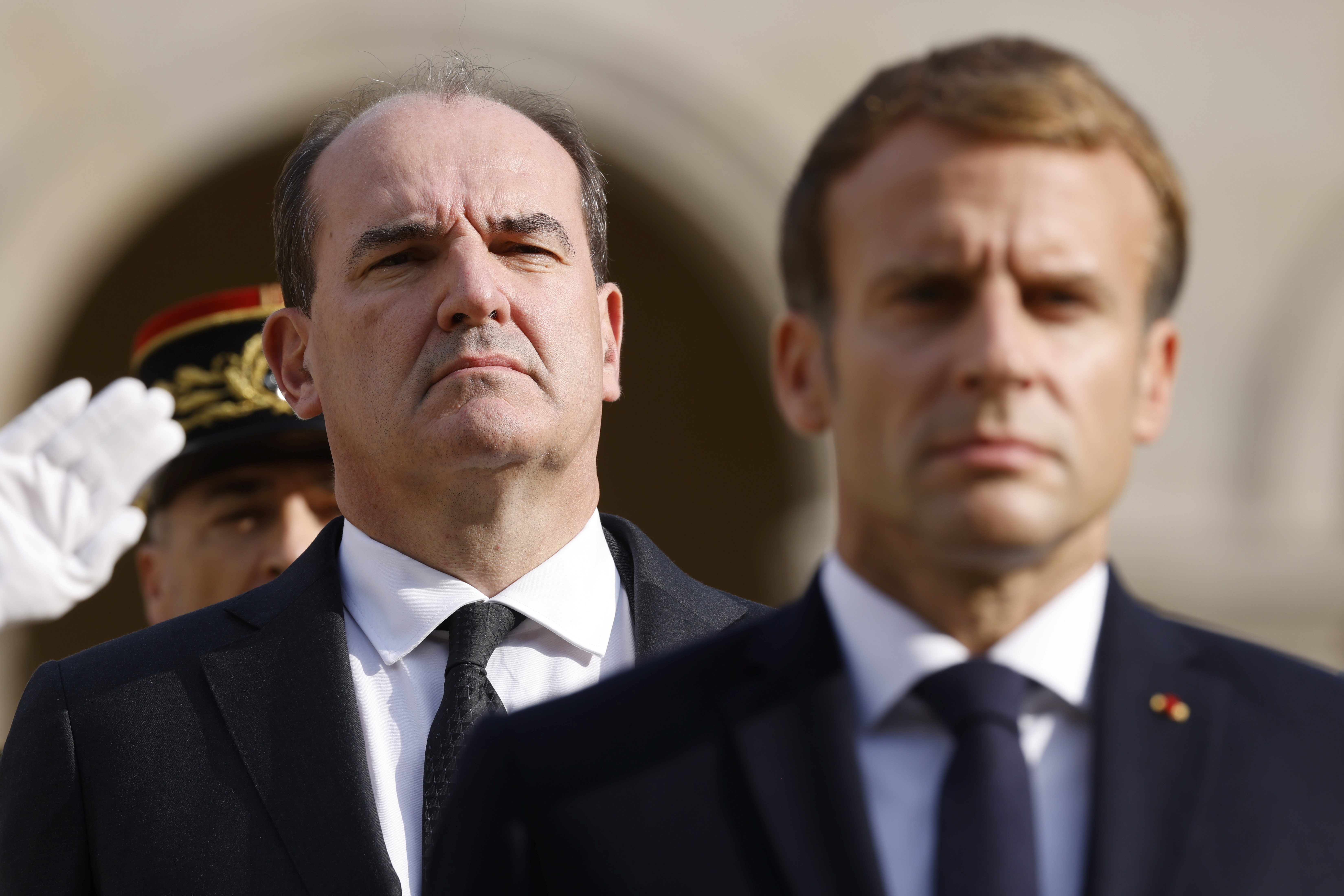 French PM, paying tribute to slain teacher, says France will defend its values