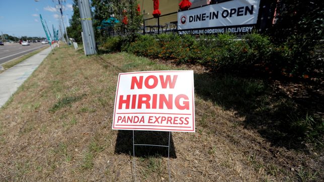 US labor market regaining footing as weekly jobless claims fall sharply