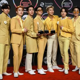 K-pop group BTS snags top prize at American Music Awards 2021