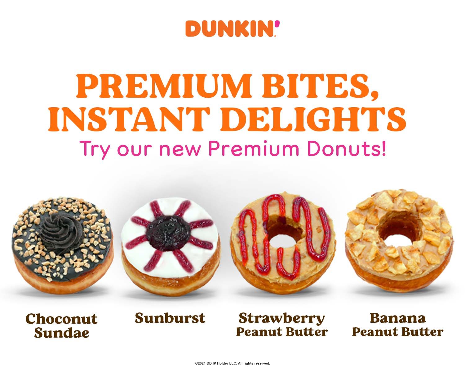 Dunkin’ introduces new Strawberry, Banana Peanut Butter donuts