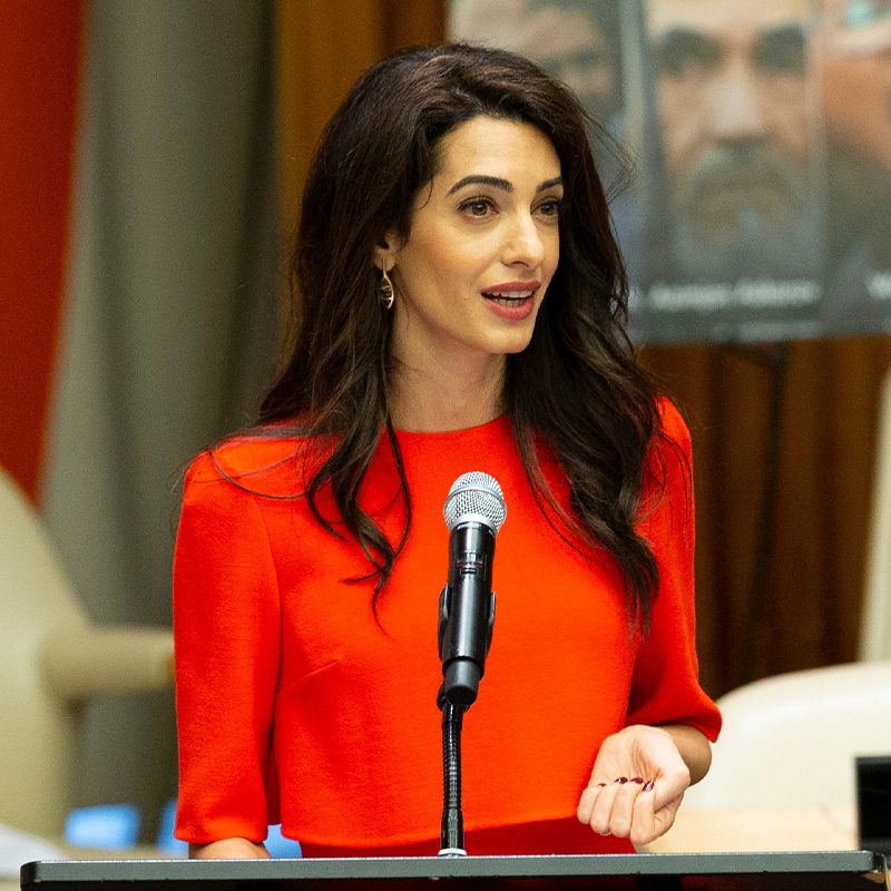 Amal Clooney urges businesses, governments to work together on human rights issues