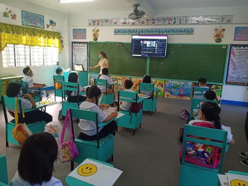 LOOK: Dry run of face-to-face classes at Pasig Elementary School