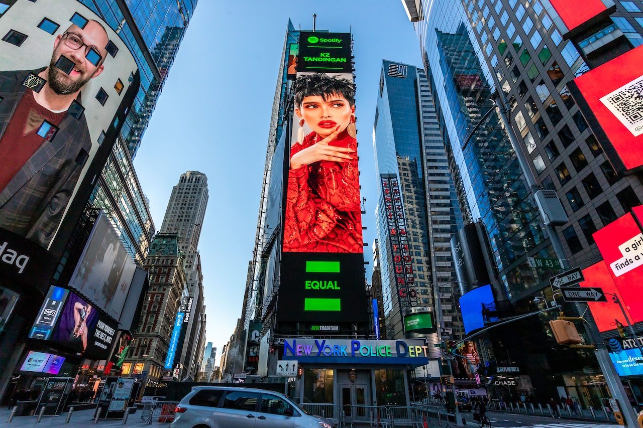 LOOK: KZ Tandingan makes it to Times Square billboard