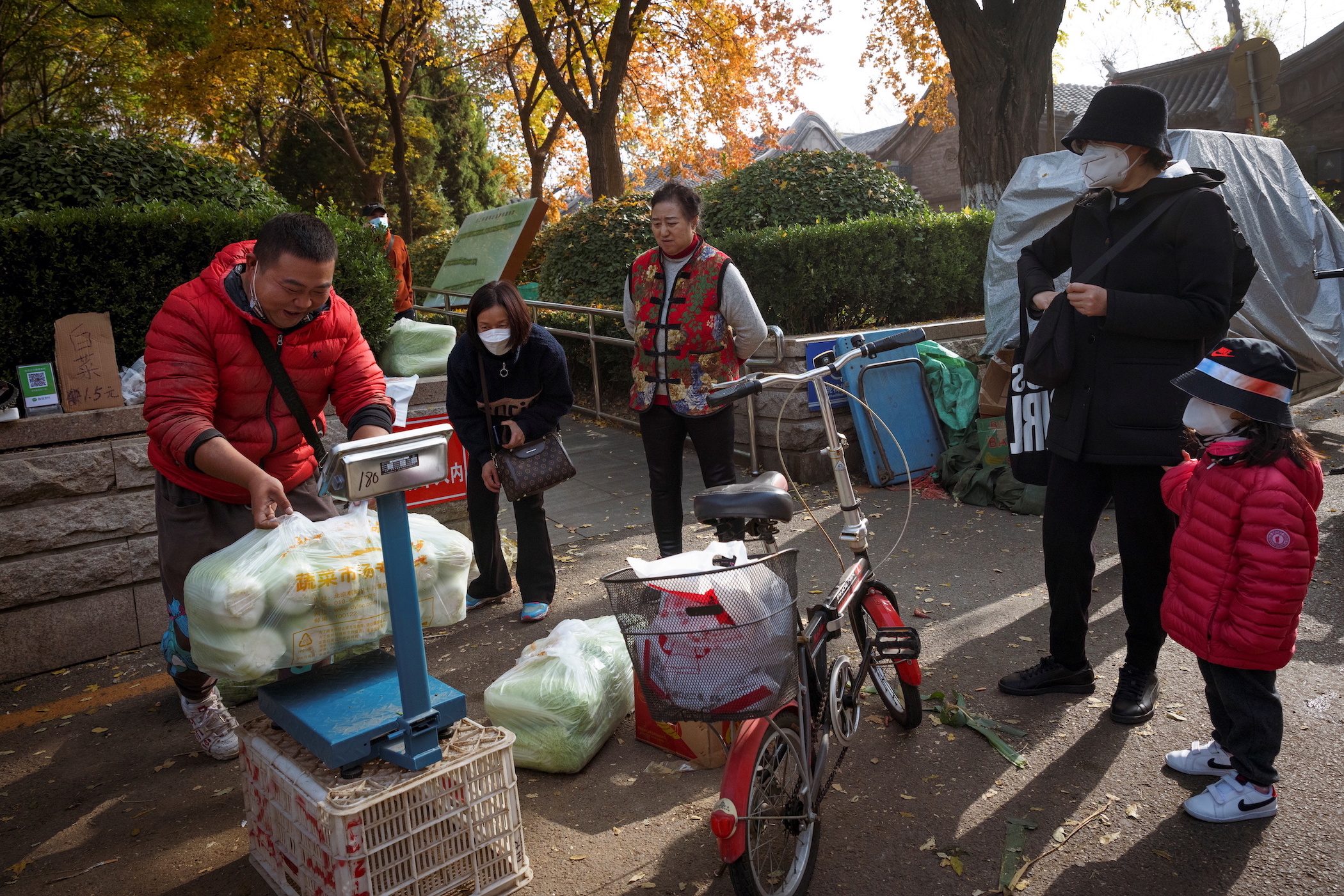 Beijing residents stock up on cabbages in uncertain times