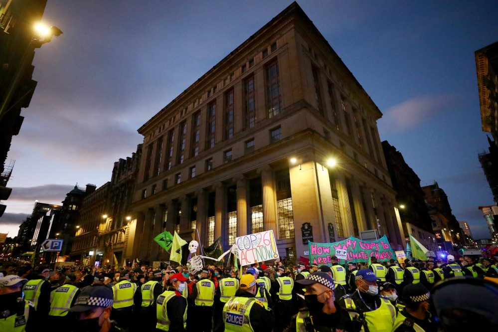 With no tickets to COP26 talks, climate activists take to Glasgow streets