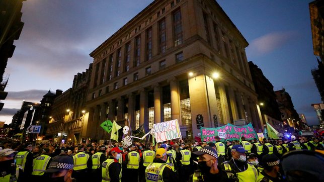 With no tickets to COP26 talks, climate activists take to Glasgow streets