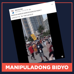 MANIPULADONG BIDYO: Pagsigaw ng ‘Marcos pa rin!’ sa Manila Bay