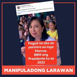 MANIPULADONG LARAWAN: Sinabi ni Robredo na binayaran ang mga sumama sa Marcos caravan