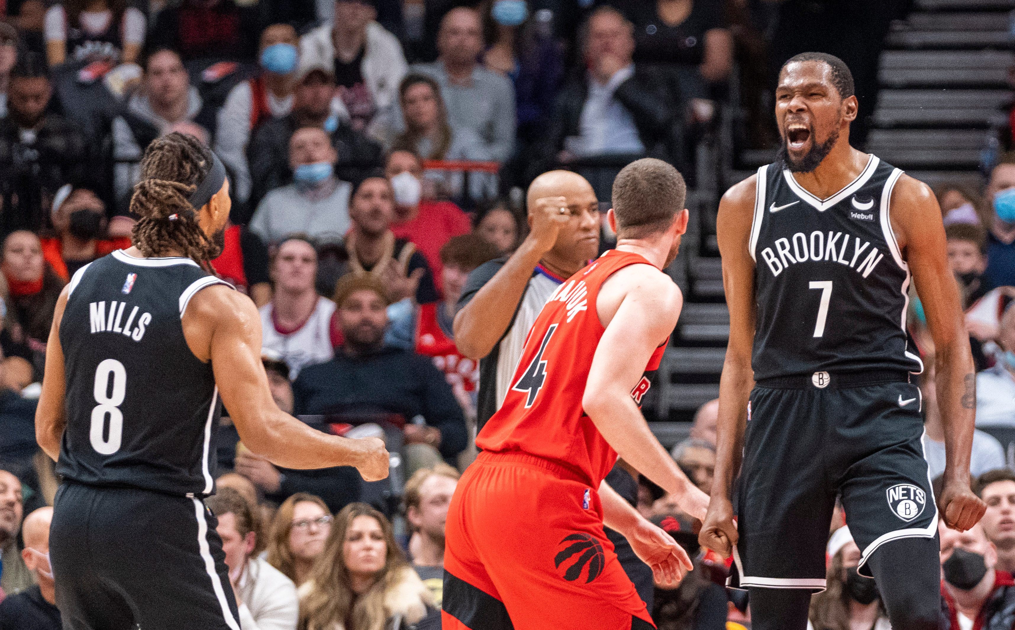 Durant leads Nets over Raptors for 5th straight win