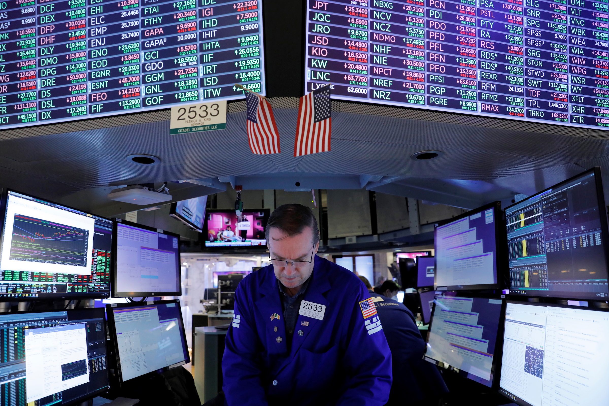 Wall Street retreats from records, US Treasury yields rise