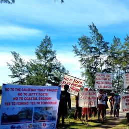 Zambales environmentalists protest causeway,  jetty projects