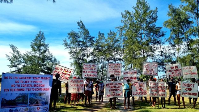 Zambales environmentalists protest causeway,  jetty projects