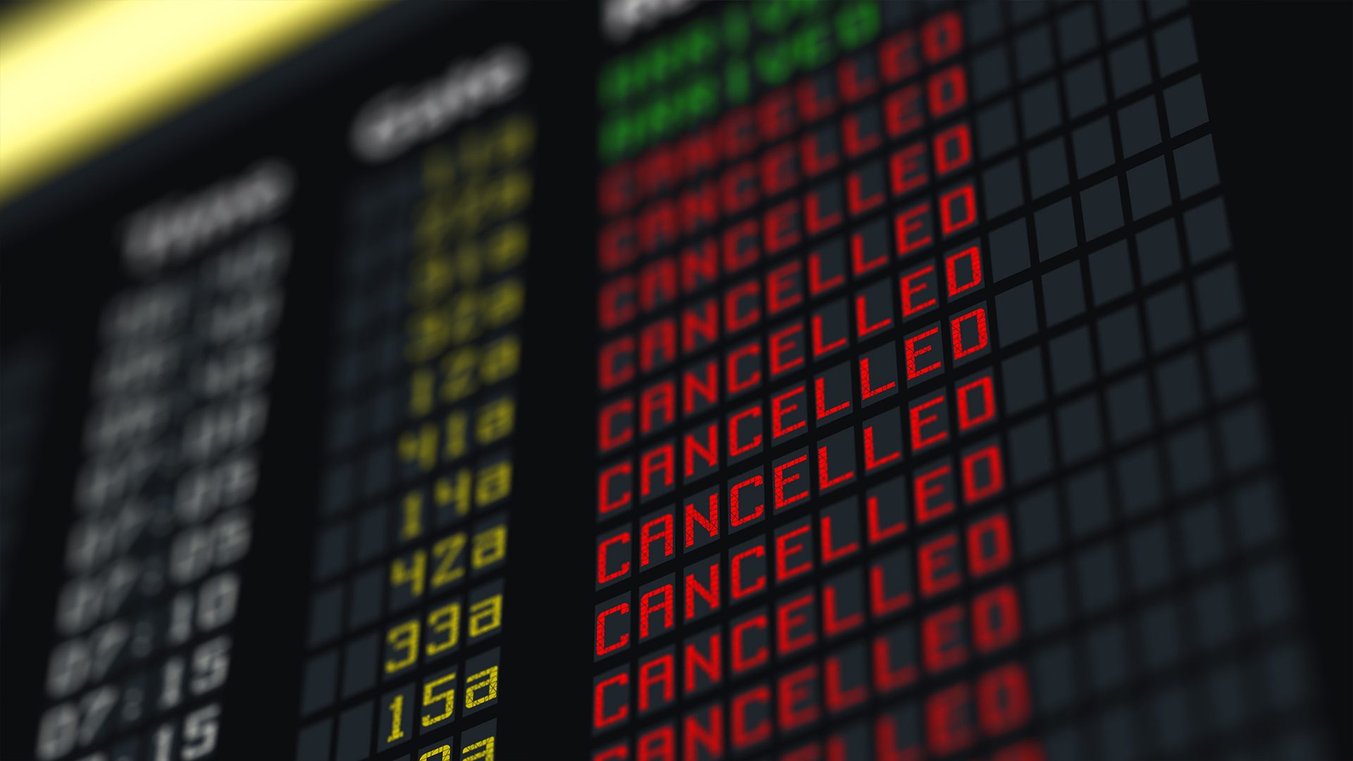 Canceled flights due to Typhoon Odette: December 18-19