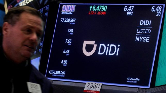 Didi shares plunge more than 20% on plan to delist from NYSE