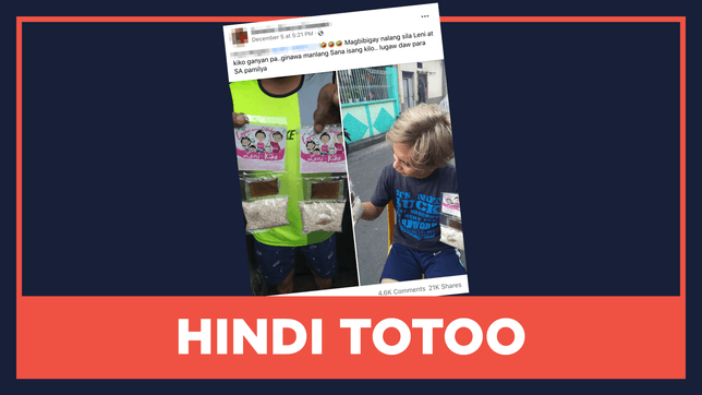 HINDI TOTOO: Namigay sina Robredo at Pangilinan ng Lugaw Kits