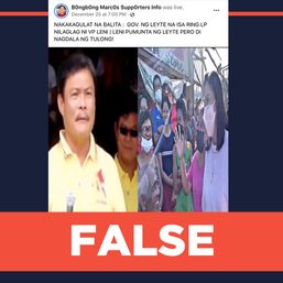 FALSE: Bongbong Marcos announced as new VP in September 2020