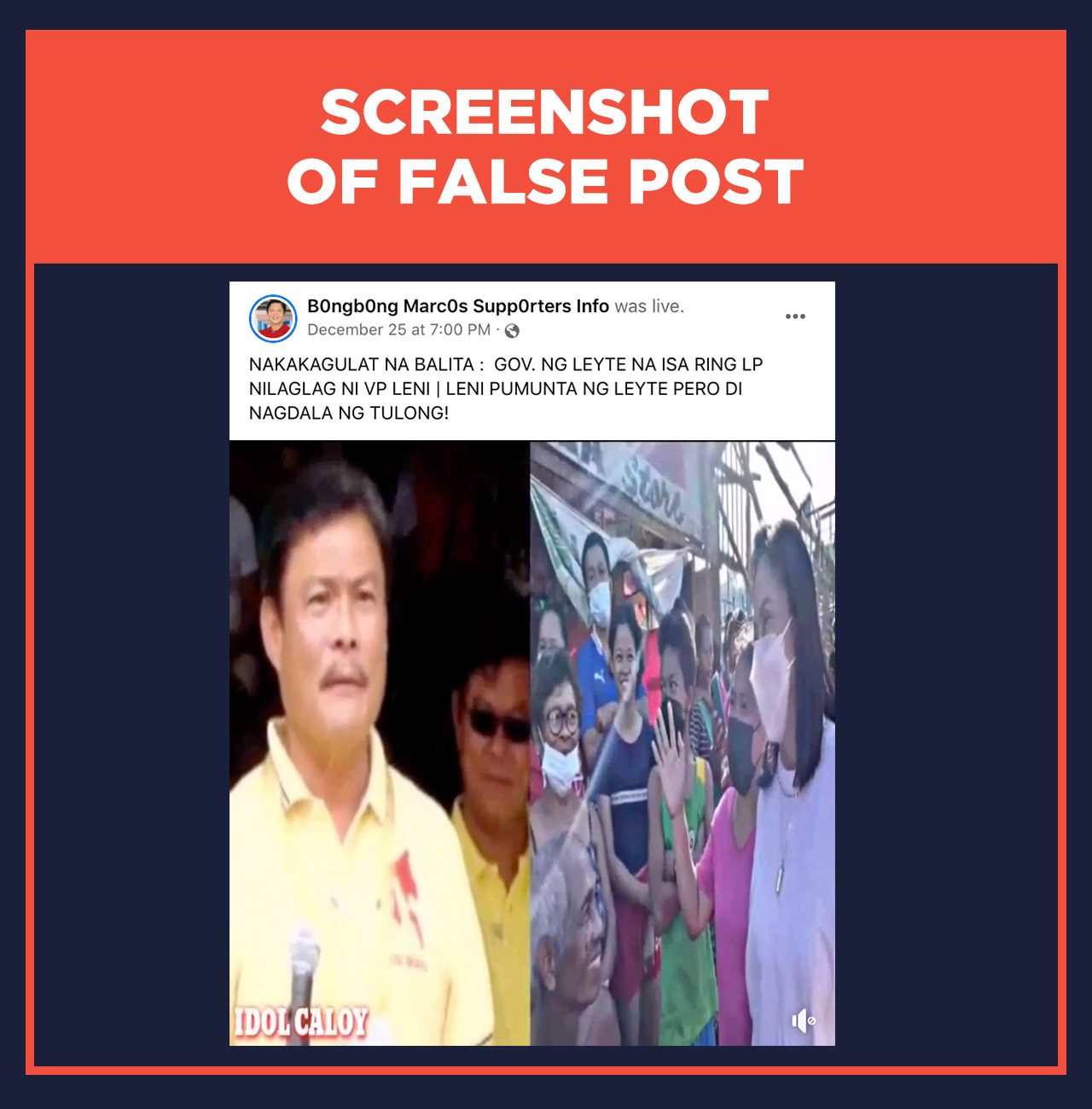 Gubernur Leyte Selatan mengatakan Robredo mengunjungi provinsi tersebut untuk berfoto