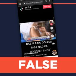 FALSE: COVID-19 booster shots are not authorized in the Philippines