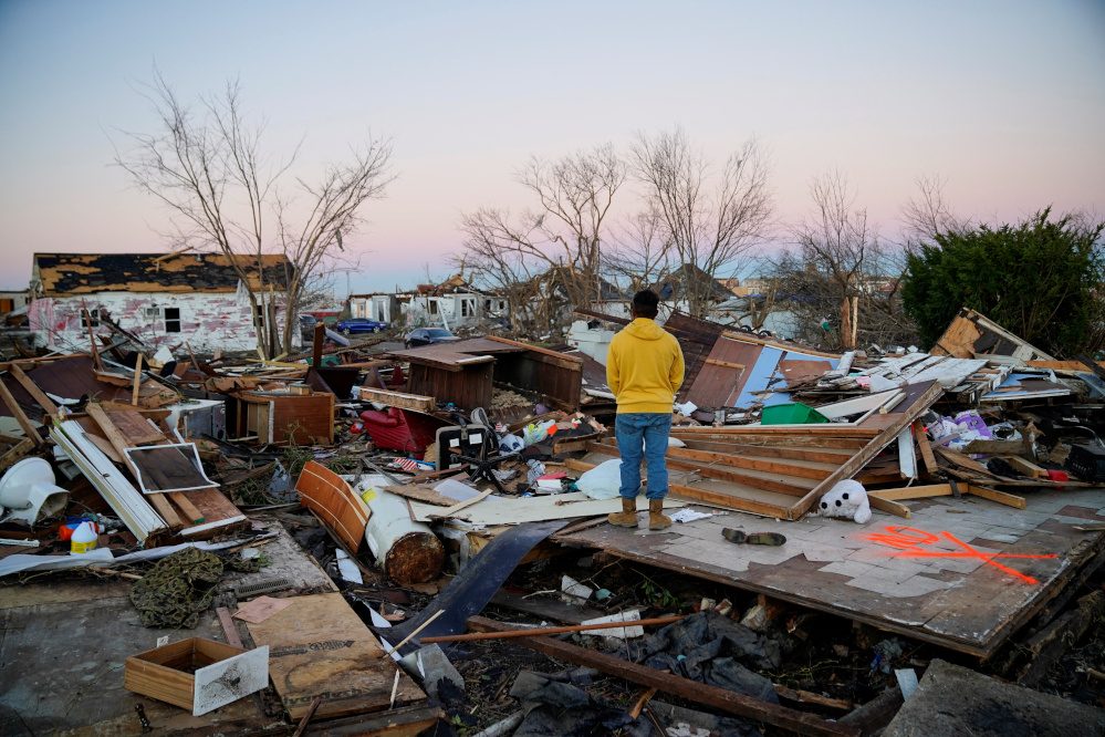 ‘From grief to shock’: Tornadoes kill at least 74 in Kentucky