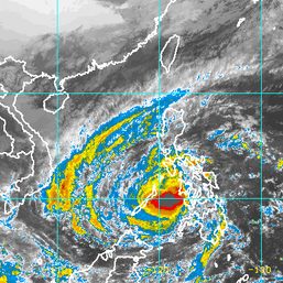 Typhoon Odette passing over Sulu Sea, heading for Palawan